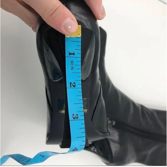 New vintage y2k JOLIE VICTORIA Black Heel Boot with Inside Zipper – Size 8 - Picture 7 of 9